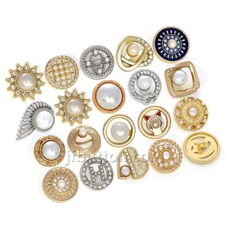 Metal flè shank bouton