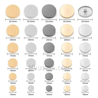 Round Flat Shank bouton pou abako