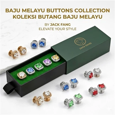 2026 Dènye konsepsyon bouton Baju Melayu