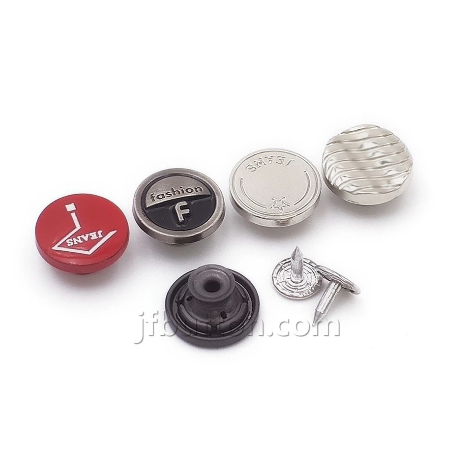 Silver Denim Buttons